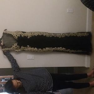 Betsy Adam, formal wear, black with gold applique